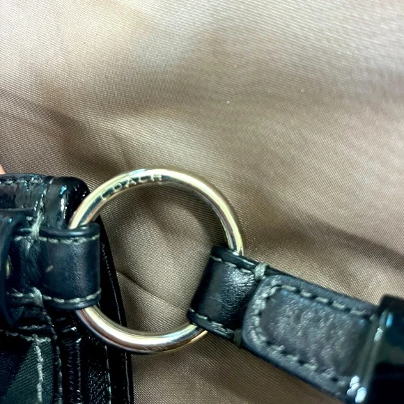 Coach Black and Gray Sateen HOBO Bag - Picture 12 of 15